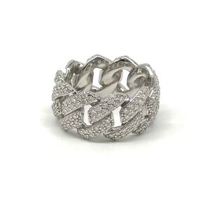 925 Silver, 2.6CTW Moissanite Miami Cuban Ring